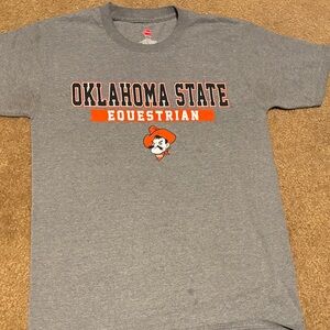 Hanes Gray Oklahoma State Equestrian Tee